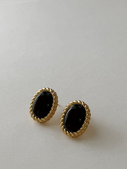 Arina Earrings - Onyx