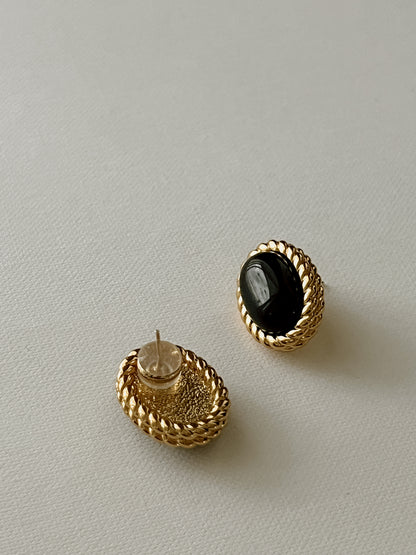 Arina Earrings - Onyx